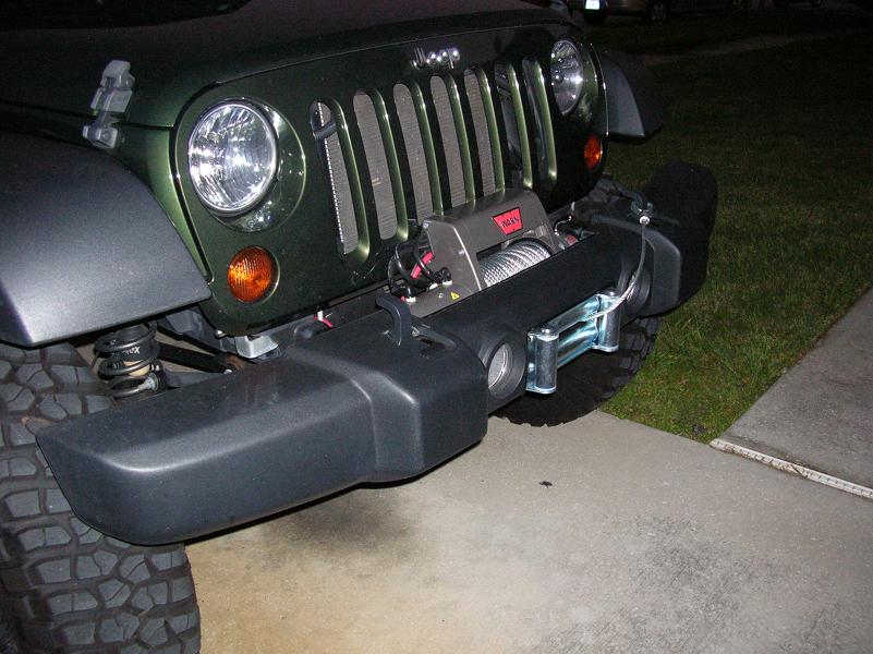 Mounting winch on stock jeep bumper #2