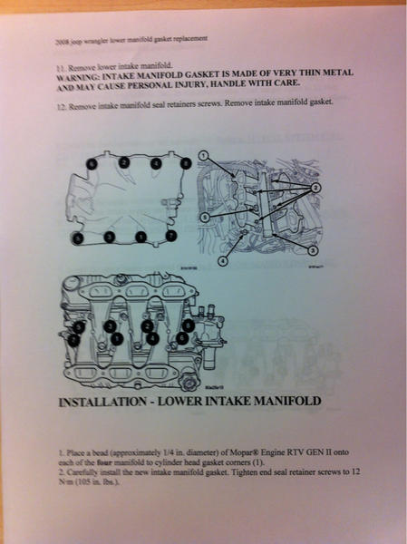 Anyone replace a  intake manifold gasket? Tips?  - The top  destination for Jeep JK and JL Wrangler news, rumors, and discussion