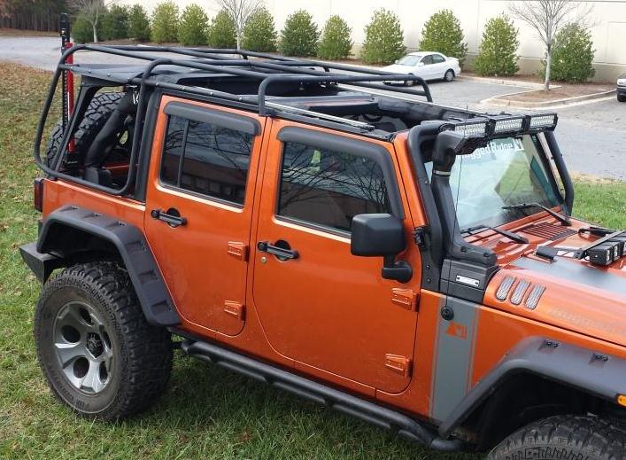 Soft top JKU with half roof rack | Jeep Wrangler Forum
