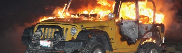 Woman Catches on Fire Trying to Burn Ex’s Jeep