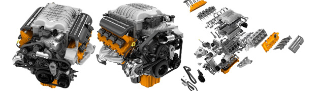 SRT Hellcat 6.2-liter Hemi V8 Engine Featured