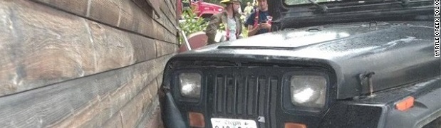 Another Kid Crashes a Jeep into a House