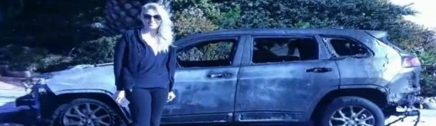 New Jeep Cherokee Goes Up in Flames
