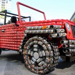 Students Build Wrangler Out of 4,500 Food Cans