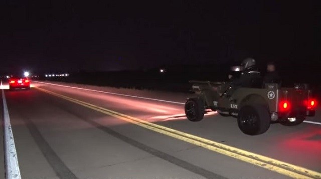 Willys Jeep Smokes a Supercharged Mustang