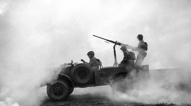 WWII England US Manoeuvres Combat Car