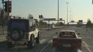 Sleeper CJ-7 Embarrasses Ferrari on the Street