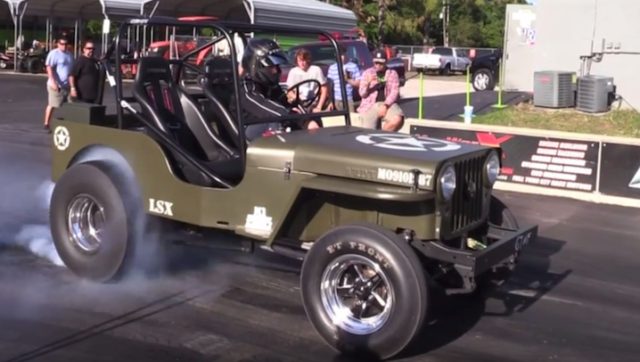 LSX-Powered Jeep Willys Blows Up During Drag Race