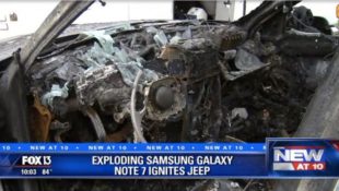 Samsung Galaxy Note 7 Phone Sets Jeep on Fire