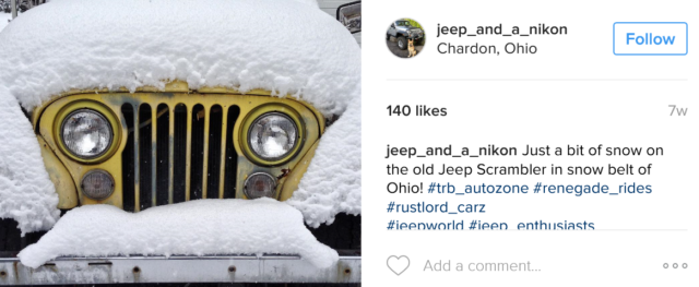 Jeep Owner Tops Ohio Instagram List