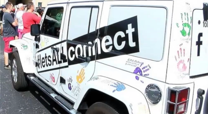 Jeep Wrangler Being Driven Across the Country to Spread a Message of Peace and Unity