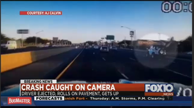 Dashcam Captures Speeding Jeep’s Freeway Flip-Over