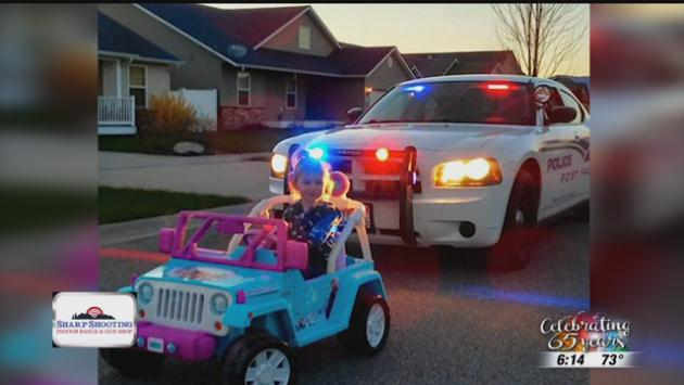 Little Girl in Power Wheels Jeep Escapes Ticket