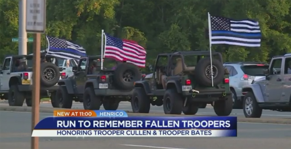 Jeeps Gather to Pay Tribute to CharlottesvilleTroopers