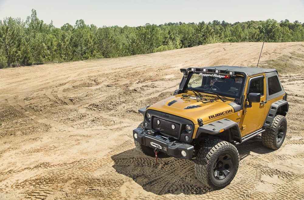 The Rugged Ridge soft top is a welcome addition to any Wrangler.
