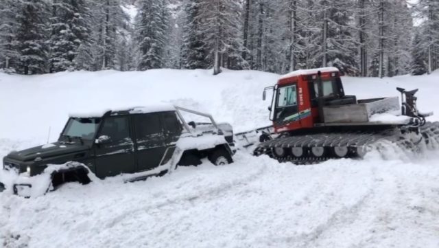 Make Fun of This Mercedes-AMG G63 6×6 Stuck in Snow