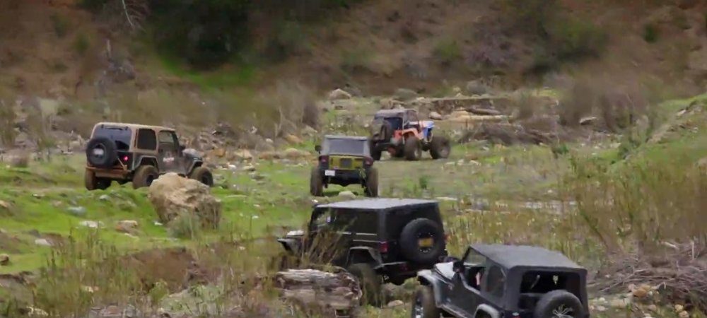 Jeep Wranglers Off-Roading