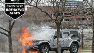 Jeep JL Wrangler Catches Fire at FCA Headquarters