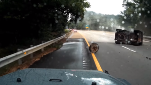 Jeep highway crash rollover