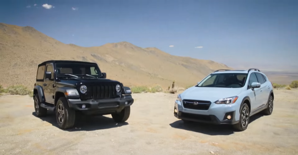 Edmunds Subaru Crosstreck vs Jeep Wrangler