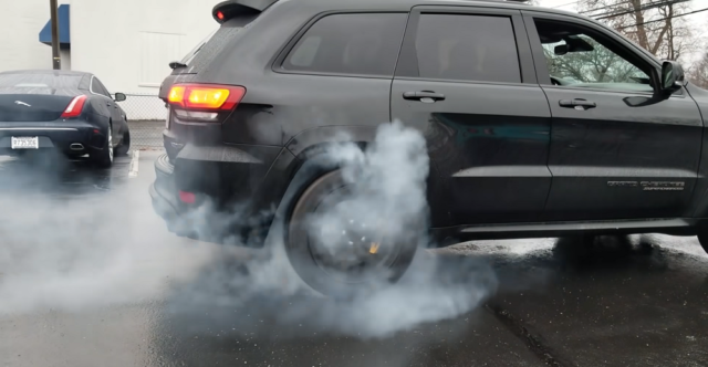 jk-forum.com Burnouts in a RWD Jeep Grand Cherokee Trackhawk