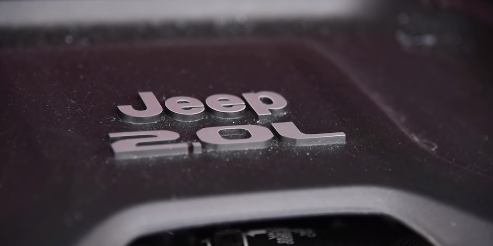 2019 Jeep Wrangler Unlimited with 2.0-liter hybrid eTorque engine. 