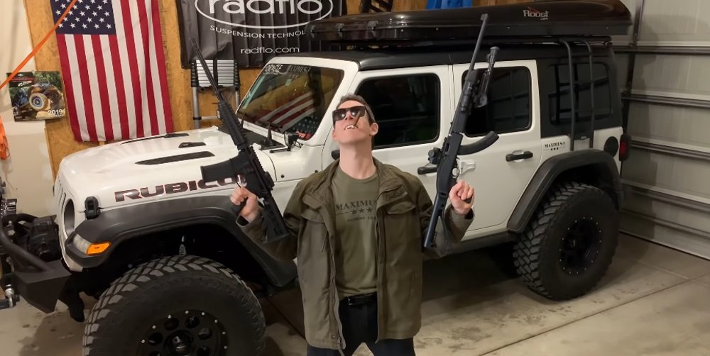 Jeep Wrangler with Guns