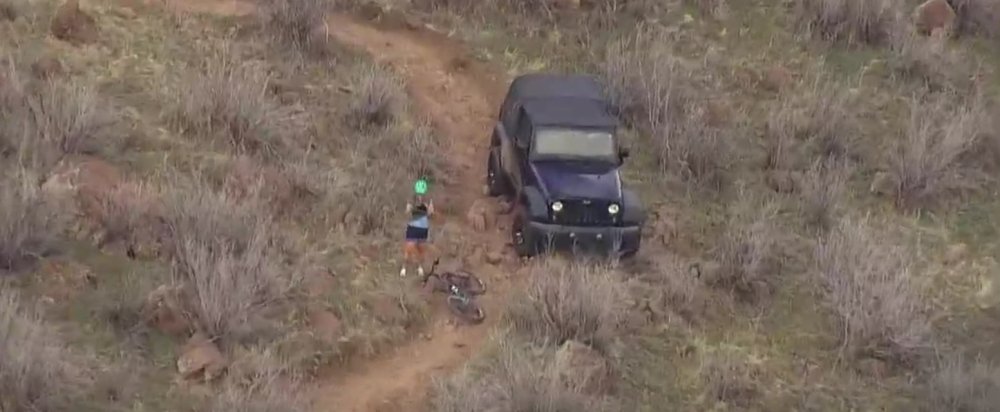 Stuck Jeep Wrangler