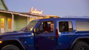 Jeremy Renner with Jeep Wrangler Rubicon Unlimited