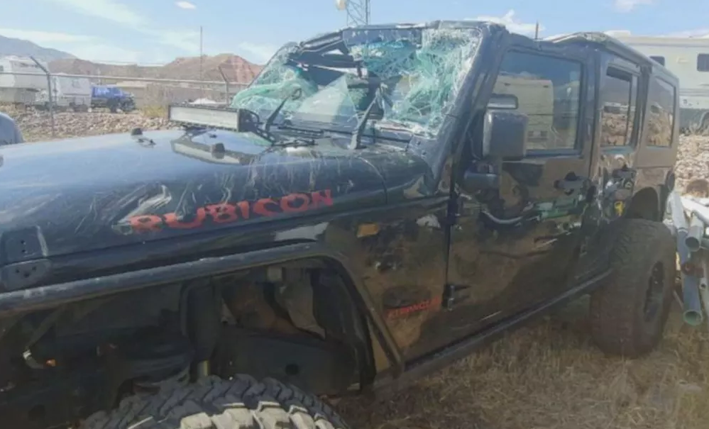 JL Wrangler wreck in Arizona