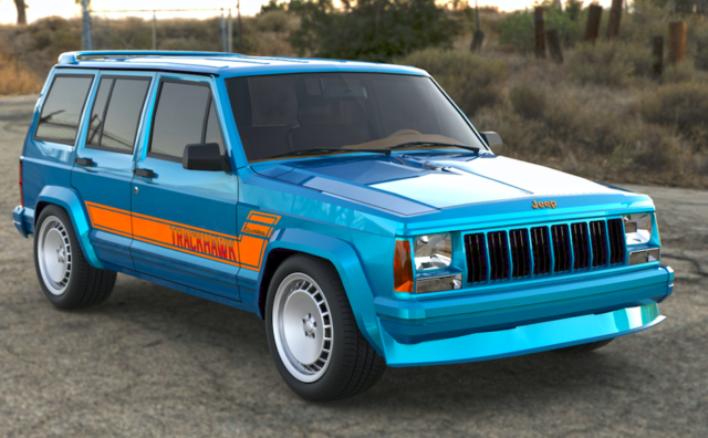 Jeep Cherokee XJ Trackhawk Render Makes For an Odd Mopar Hero