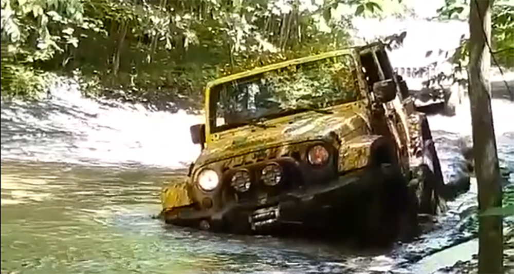 Jeep Wrangler Stuck In Mud