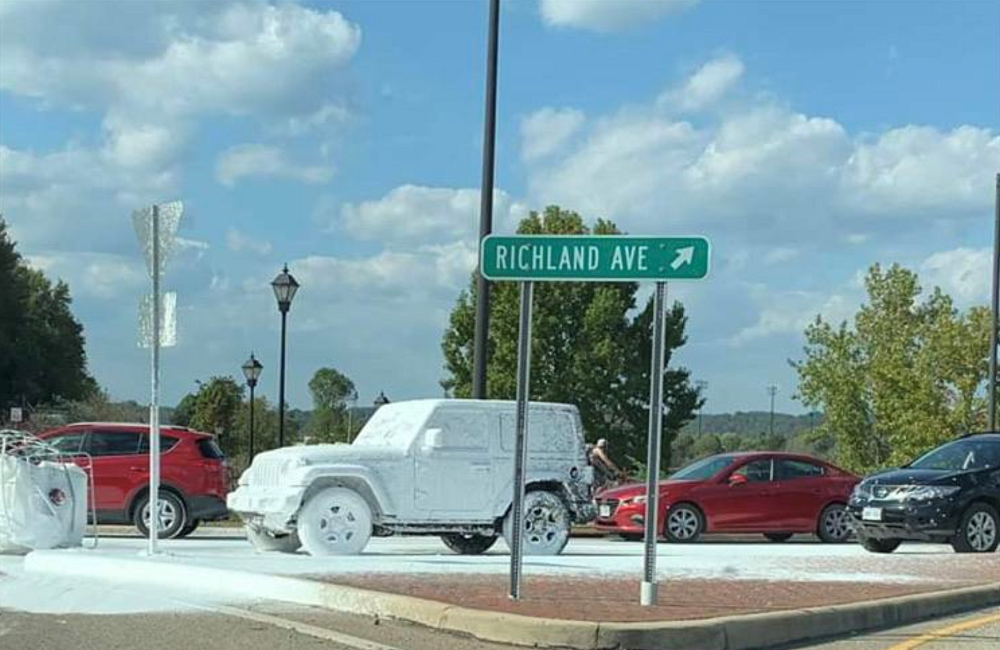 Poor Wrangler Gets Blasted by Massive Rogue Paint Container