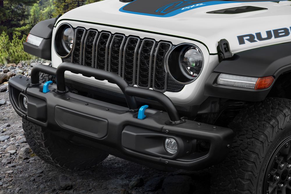 Jeep Wrangler 4xe front driver's side and modular bumper