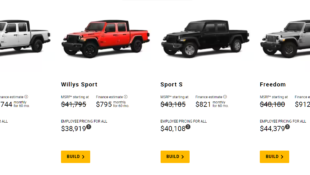 Get a 2023 Jeep Gladiator at Employee Pricing