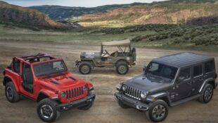 Jeep Wrangler JLs with vintage Jeep
